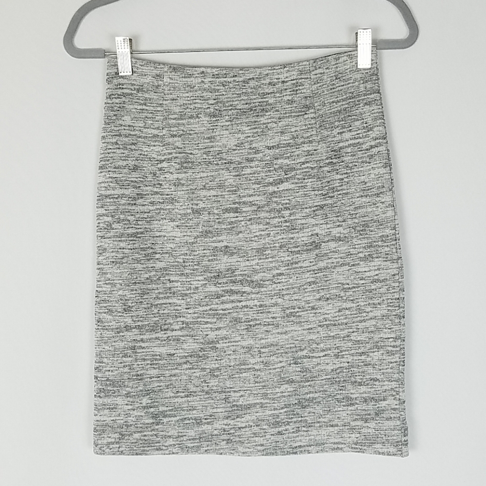 tibi women 0 pencil skirt knee length heather‎ gray career minimalist